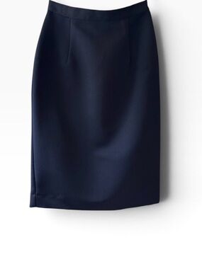 ILGWU Vintage Black Pencil Skirt Zipper and Button Closure  Size 10 MADE IN USA